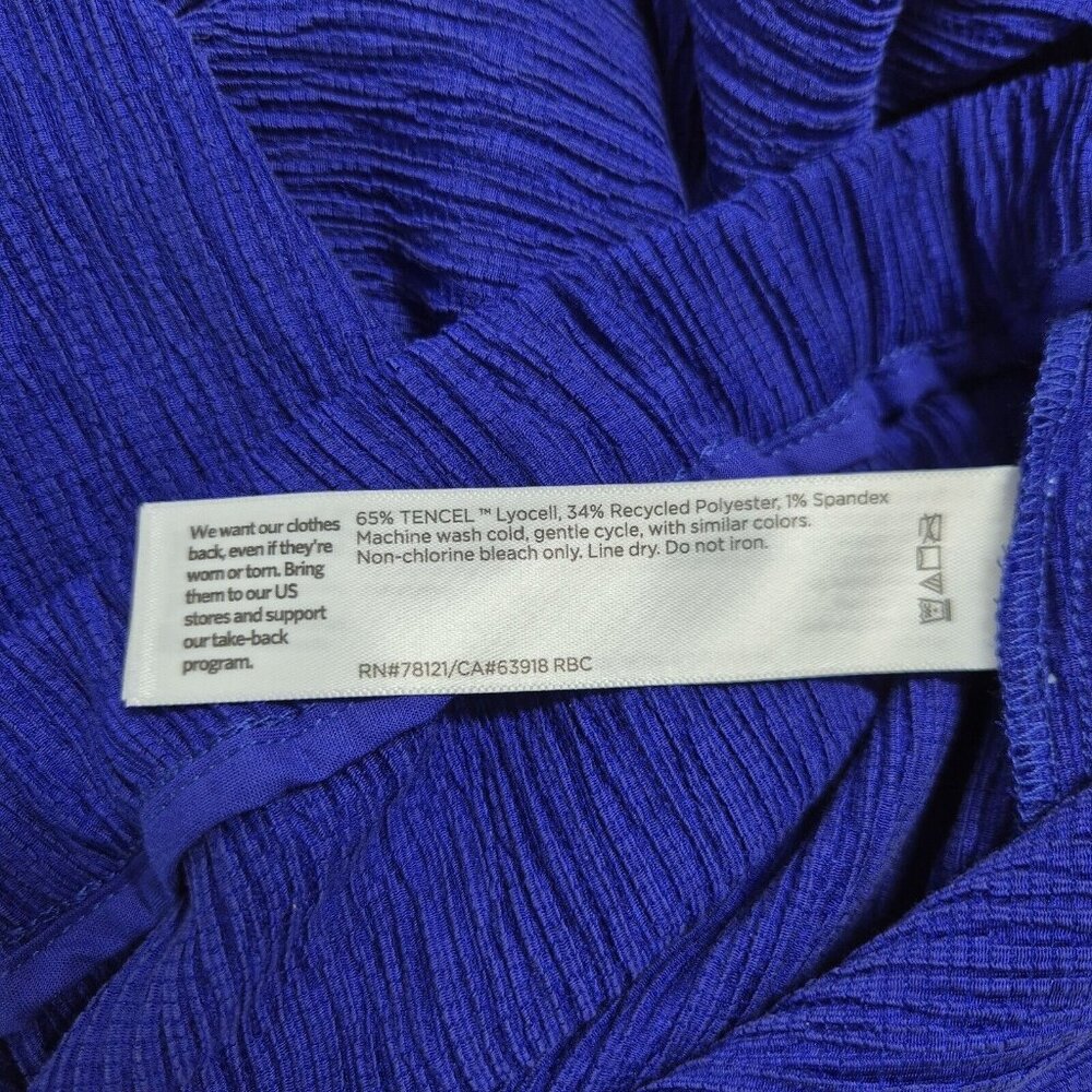 Eileen Fisher Womens Wide Leg Ankle Pants Pull On Size M Purple NWT 7 - Picture 5 of 8